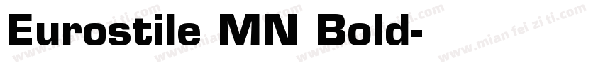 Eurostile MN Bold字体转换